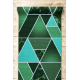 Runner, anti-slip TRIANGLES, gum green 80cm