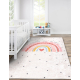 JUNIOR 51300.802 washing carpet Rainbow, dots for children anti-slip - beige