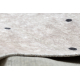 JUNIOR 51300.802 mosható szőnyeg Szivárvány, pöttyök gyerekeknek csúszásgátló - bézs