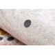 JUNIOR 51300.802 mosható szőnyeg Szivárvány, pöttyök gyerekeknek csúszásgátló - bézs