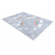 JUNIOR 52063.801umývací koberec Dúha, mraky pre deti protišmykový - sivá