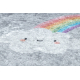JUNIOR 52063.801 Tapete arco-íris, nuvens para crianças antiderrapante - cinzento