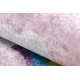 JUNIOR 52063.802 pralna preproga Mavrica, oblaki za otroke protizdrsna - roza