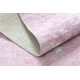 JUNIOR 52063.802 πλύσιμο χαλιού Ουράνιο τόξο, σύννεφα για παιδιά αντιολισθητικό - ροζ