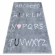 JUNIOR 52106.801 tapijt wasbaar Alfabet voor kinderen antislip - grijs