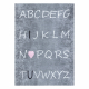 JUNIOR 52106.801 πλύσιμο χαλιού Αλφάβητο για παιδιά αντιολισθητικό - γκρι 