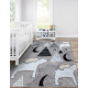 JUNIOR 51974.802 washing carpet Bears, animals for children anti-slip - grey