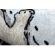 JUNIOR 51974.802 mosható szőnyeg Medvék, állatok gyerekeknek csúszásgátló - szürke