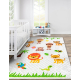 JUNIOR 52104.801 washing carpet Safaris, animals for children anti-slip - grey