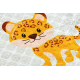 JUNIOR 52104.801 mycí kobereček Safari, zvířata pro děti protiskluz - šedá
