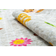 JUNIOR 52104.801 mycí kobereček Safari, zvířata pro děti protiskluz - šedá