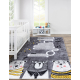 JUNIOR 52107.801 umývací koberec Medvede, zvieratá, ulice pre deti protišmykový - sivá