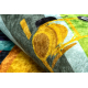 JUNIOR 52105.801 tapijt wasbaar Bouwplaats dieren voor kinderen antislip - blauw