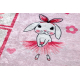 JUNIOR 51828.802 tapijt wasbaar hinkelen, ballerina voor kinderen antislip - roze