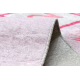 JUNIOR 51828.802 mosható szőnyeg Szivárvány, felhők gyerekeknek csúszásgátló - rózsaszín