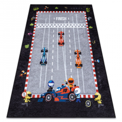 JUNIOR 52108.801 pralna preproga Dirka, formula 1 za otroke protizdrsna - siva