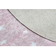 Tappeto lavabile JUNIOR 51549.802 cerchio corona per bambini antiscivolo - rosa