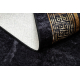 MIRO 51278.809 tæppe skal vaskes Marmor, græsk skridsikker - sort / guld