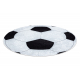 JUNIOR 51553.802 cirkel tæppe fodbold for børn skridsikker - sort / hvid