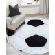 JUNIOR 51553.802 cirkel tapijt wasbaar voetbal voor kinderen antislip - zwart / wit