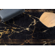 MIRO 51333.801 Waschteppich Marmor, Rahmen Anti-Rutsch - schwarz / gold
