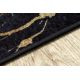 MIRO 51333.801 tapijt wasbaar marmer, kader antislip - zwart / goud