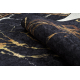 MIRO 51333.801 tapijt wasbaar marmer, kader antislip - zwart / goud