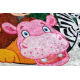 JUNIOR 51595.801 cirkel tapijt wasbaar dieren Afrika voor kinderen antislip - grijs