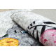 JUNIOR 51595.801 cirkel tapijt wasbaar dieren Afrika voor kinderen antislip - grijs
