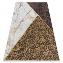 MIRO 51338.805 umývací koberec Mramor, geometrická protišmykový - hnedý