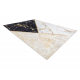 MIRO 52103.801 Waschteppich Marmor, geometrisch Anti-Rutsch - gold