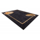 MIRO 51518.805 tapijt wasbaar Bladeren, kader antislip - zwart / goud