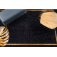 MIRO 51518.805 umývací koberec Listy, rám protišmykový - čierna / zlato
