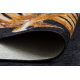 MIRO 51518.805 mosható szőnyeg Levelek, keret csúszásgátló - fekete / arany