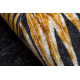 MIRO 51518.805 tapijt wasbaar Bladeren, kader antislip - zwart / goud