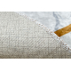 MIRO 51518.806 mosható szőnyeg Levelek, keret csúszásgátló - szürke / arany