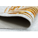 MIRO 51518.806 tapijt wasbaar Bladeren, kader antislip - grijs / goud