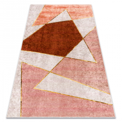 Tapis en laine TEXTURA 488.10.LA100 OSTA - Lignes, cadre géométrique structurel crème