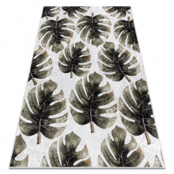 MIRO 52102.801 tapijt wasbaar Monstera vertrekt antislip - groen