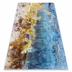 MIRO 51709.803 washing carpet Abstraction anti-slip - blue / gold