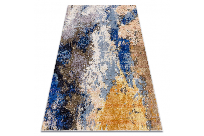 Dywan do prania MIRO 51774.802 Abstrakcja antypoślizgowy - niebieski / beż - Rozmiar : 140x190 cm