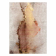 MIRO 52101.801 Waschteppich Abstraktion Anti-Rutsch - beige / gold