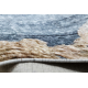 MIRO 51573.802 tapijt wasbaar Abstractie antislip - blauw / goud