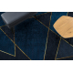 MIRO 52097.801 tæppe skal vaskes geometrisk skridsikker - sininen