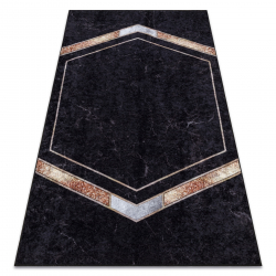 MIRO 52025.802 washing carpet Marble, geometric anti-slip - black