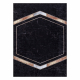 MIRO 52025.802 πλύσιμο χαλί Μάρμαρο, γεωμετρικός αντιολισθητικό - μαύρο