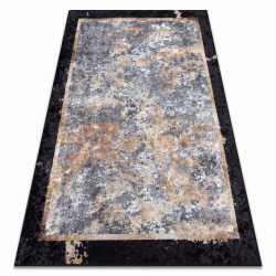 Tapis lavable MIRO 51328.804 Abstraction antidérapant - gris / or