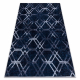 MIRO 51805.802 tapijt wasbaar geometrisch, geruite antislip - blauw