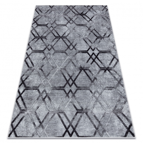 MIRO 51805.803 plovimo kilimas geometrinis, grotelės - pilka