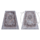 MIRO 51451.812 tapijt wasbaar Rozet, kader antislip - grijs